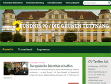 Tablet Screenshot of gruene-tettnang.de